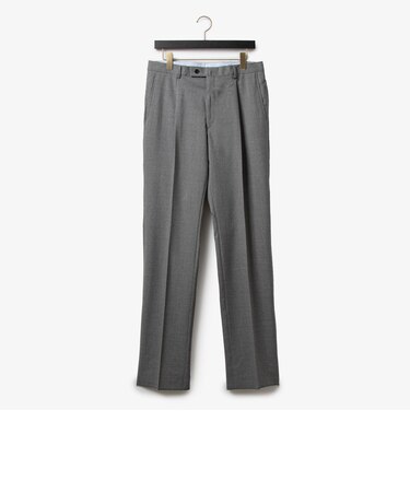 ダーバン D'URBAN Zeal ウールストレッチドレスパンツ(ワンタック) (グレー)