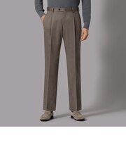 ダーバン D'URBAN Zeal ウールストレッチドレスパンツ(ワンタック)