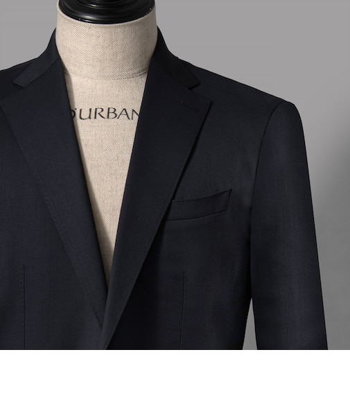 ダーバン D'URBAN Sessera ネイビー無地スーツ(総裏) (センターベント)