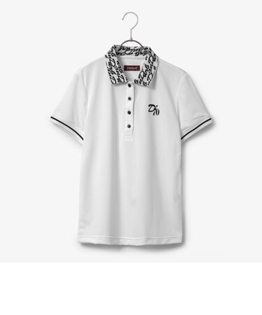 【GOLF】襟プリントポロシャツ(ショートスリーブ)(Ladies)