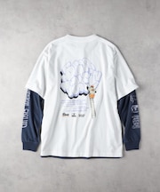 BEN DAVIS(ベンデイビス)【メンズ】リアルレイヤードロングスリーブプリントTシャツ