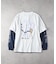 BEN DAVIS レイヤードロングスリーブプリントＴシャツ