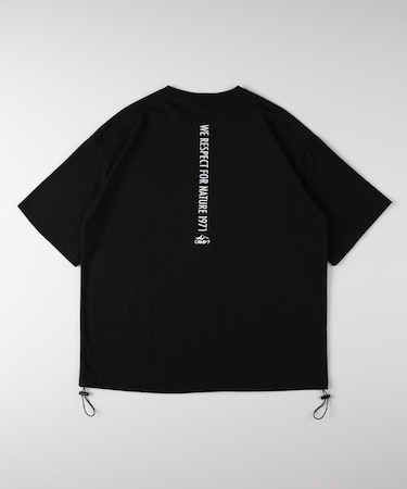 CAMP7(キャンプ7)バックストレートラインロゴプリントＴシャツ