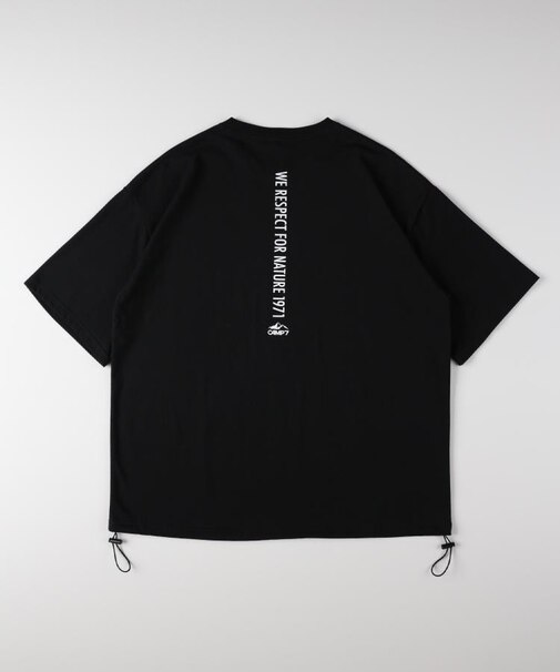 CAMP7(キャンプ7)バックストレートラインロゴプリントＴシャツ
