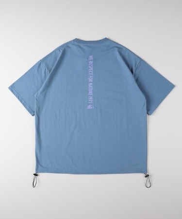 CAMP7(キャンプ7)バックストレートラインロゴプリントTシャツ