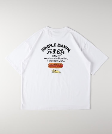 CAMP7(キャンプ7)バックフードプリントアニマル刺繍Tシャツ