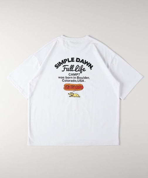 CAMP7(キャンプ7)バックフードプリントアニマル刺繍Tシャツ
