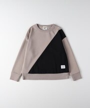 Refurbish(リファービッシュ)【キッズ】２色切替え配色スウェットプルオーバー