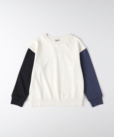 Refurbish(リファービッシュ)【キッズ】袖配色スウェットプルオーバー