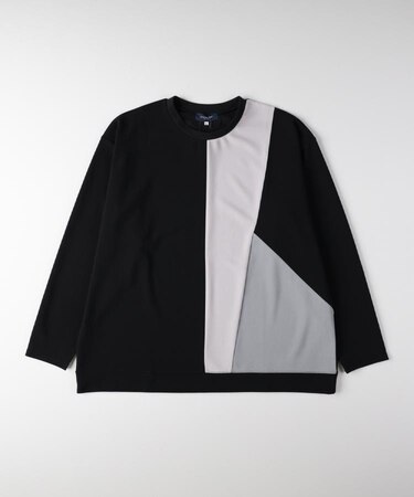 BACK NUMBER(バックナンバー)【メンズ】梨地切替ロングスリーブTシャツ