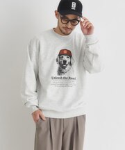 BACK NUMBER(バックナンバー)【メンズ】アニマル柄グラフィックスウェットプルオーバー