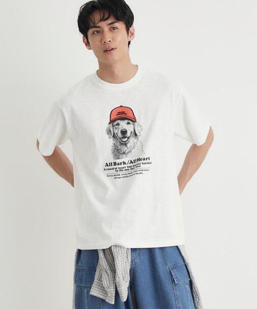 BACK NUMBER(バックナンバー)アニマルプリント半袖Tシャツ