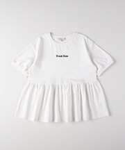 VIVIAN BLUE(ヴィヴィアンブルー)ワンポイント刺繍ペプラムＴシャツ