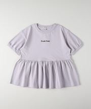 VIVIAN BLUE(ヴィヴィアンブルー)ワンポイント刺繍ペプラムＴシャツ