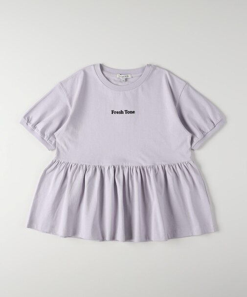 VIVIAN BLUE(ヴィヴィアンブルー)ワンポイント刺繍ペプラムTシャツ