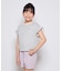 VIVIAN BLUE(ヴィヴィアンブルー)ボーダープリントフリルＴシャツ