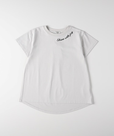 VIVIAN BLUE(ヴィヴィアンブルー)ネックプリントバックタックTシャツ