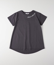 VIVIAN BLUE(ヴィヴィアンブルー)ネックプリントバックタックTシャツ