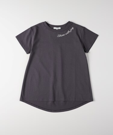 VIVIAN BLUE(ヴィヴィアンブルー)ネックプリントバックタックTシャツ