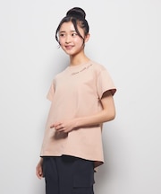 VIVIAN BLUE(ヴィヴィアンブルー)ネックプリントバックタックTシャツ
