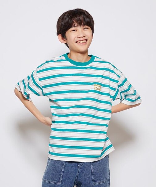 Refurbish(リファービッシュ)プリントボーダーＴシャツ