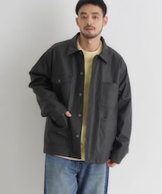 BACK NUMBER(バックナンバー)【メンズ】フェイクレザーカバーオール
