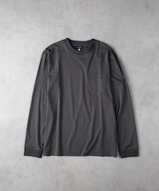 BACK NUMBER(バックナンバー)【メンズ】【店舗で人気】【さらっと心地良い】シルケット加工胸ポケットロングスリーブTシャツ(遮熱・接触冷感)