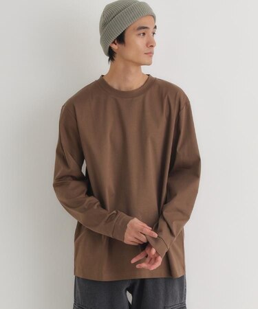 BACK NUMBER(バックナンバー)【メンズ】【店舗で人気】【さらっと心地良い】シルケット加工ロングスリーブTシャツ(遮熱・接触冷感)