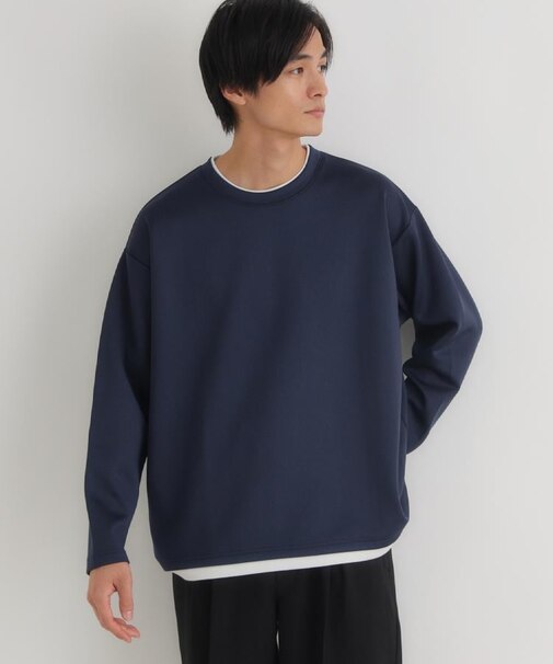 BACK NUMBER(バックナンバー)【メンズ】杢ダンボールフェイクレイヤードトップス