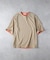 PLUS ONE(プラスワン)【メンズ】【接触冷感】ハイゲージダブルフェイス配色半袖Tシャツ