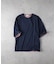 PLUS ONE(プラスワン)【メンズ】【接触冷感】ハイゲージダブルフェイス配色半袖Tシャツ