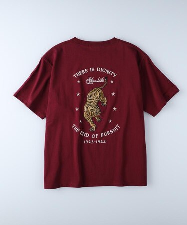 BACK NUMBER(バックナンバー)【メンズ】バック刺繍プリント半袖Tシャツ