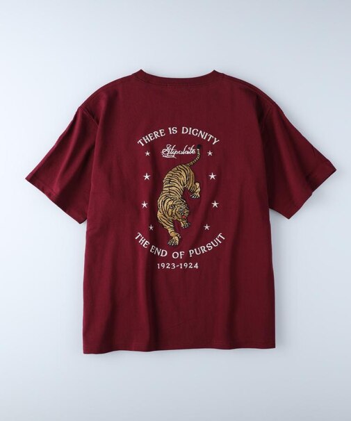 BACK NUMBER(バックナンバー)【メンズ】バック刺繍プリント半袖Tシャツ