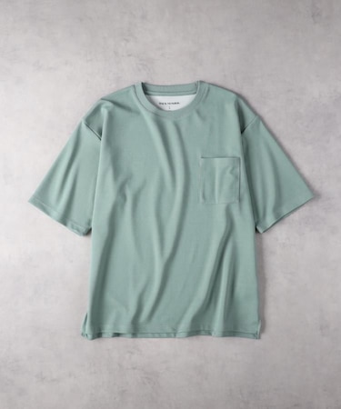 BACK NUMBER(バックナンバー)【メンズ】【接触冷感】胸ポケット半袖Tシャツ