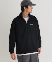 BACK NUMBER(バックナンバー)【メンズ】フェイクスエードハーフZIPトレーナー