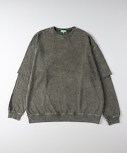 Refurbish(リファービッシュ)【メンズ】スノーウォッシュフェイクレイヤードロングスリーブTシャツ