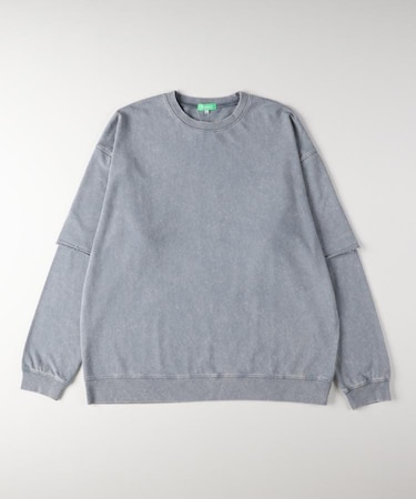 Refurbish(リファービッシュ)【メンズ】スノーウォッシュフェイクレイヤードロングスリーブTシャツ