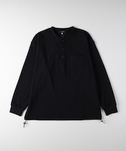 BACK NUMBER(バックナンバー)【メンズ】ドライタッチワッフルヘンリーロングスリーブＴシャツ