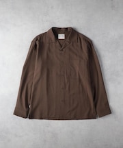 BACK NUMBER(バックナンバー)レーヨン麻混オープンカラーシャツ
