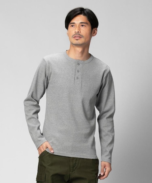 AVIREX(アビレックス)【メンズ】テレコヘンリーネック長袖Tシャツ