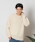BACK NUMBER(バックナンバー)「BritishWool」l畔編みクルーネックニット