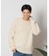 BACK NUMBER(バックナンバー)「BritishWool」l畔編みクルーネックニット