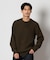 BACK NUMBER(バックナンバー)「BritishWool」l畔編みクルーネックニット
