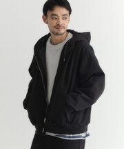 BACK NUMBER(バックナンバー)【メンズ】コットンダックフード付きブルゾン