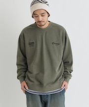 Refurbish(リファービッシュ)【メンズ】ピグメント加工スウェットクルーネックプルオーバー
