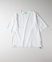 Refurbish(リファービッシュ)【メンズ】【接触冷感】ペーパータッチ天竺裾ドローコード半袖Tシャツ