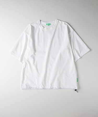 Refurbish(リファービッシュ)【メンズ】【接触冷感】ペーパータッチ天竺裾ドローコード半袖Tシャツ