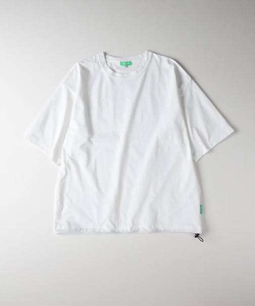 Refurbish(リファービッシュ)【メンズ】【接触冷感】ペーパータッチ天竺裾ドローコード半袖Tシャツ