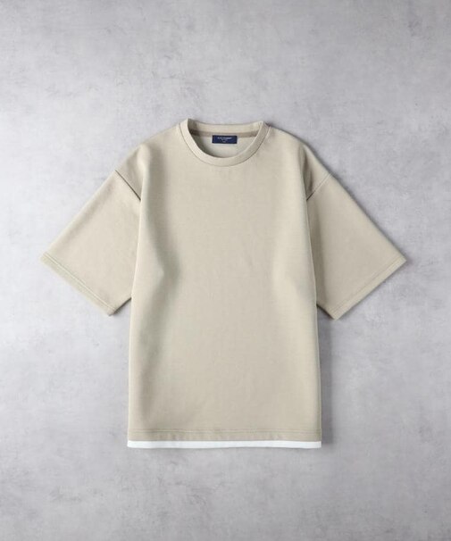 BACK NUMBER(バックナンバー)【メンズ】裾フェイクレイヤードTシャツ