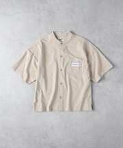 Refurbish(リファービッシュ)【キッズ】バンドカラー半袖シャツ